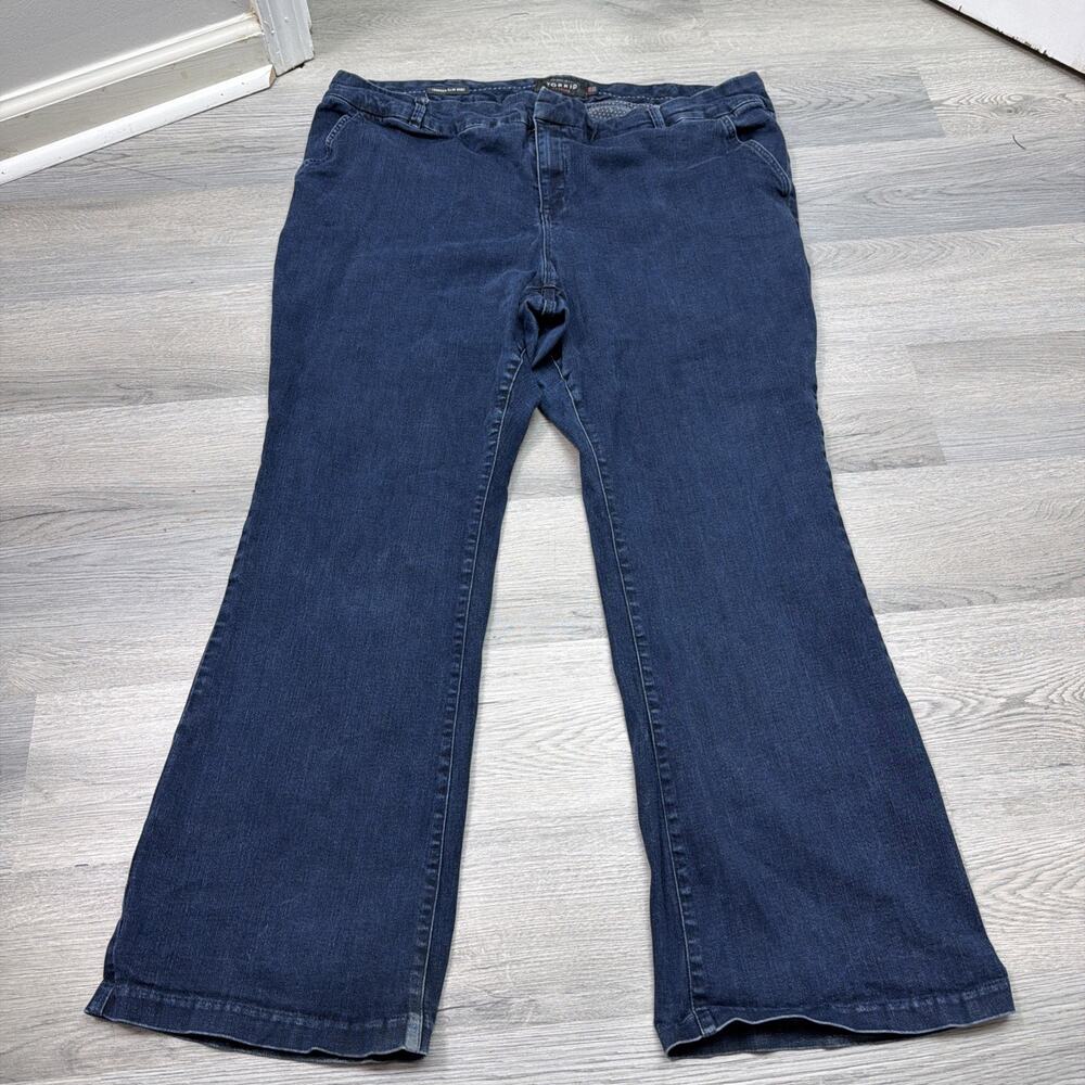 Womens Torrid Denim Trouser Slim Boot Jeans Size 26R Dark Wash